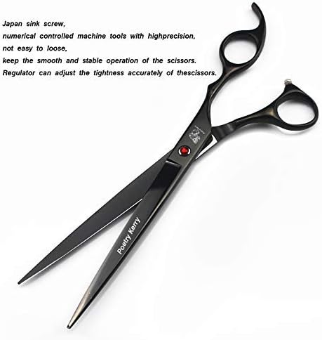 high-end Professional pet Care 8 inch pet Scissors 440C Steel Black Set (4set-3)