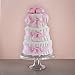Classic Pastel Baby Shower Diaper Cake (3 Tier, Pink)