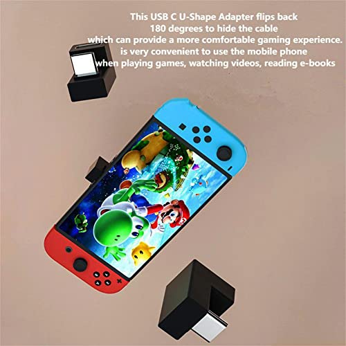 SHANFEILU USB C U-Shape Adapter 180 Degree USB 3.1 Type C Male to Female U-Shape Connector Adapter 4K60Hz 10Gbps for Laptop,Tablet,USB-C Phone - Image 3