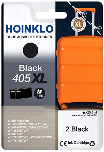 405XL Schwarz Druckerpatrone Kompatibel für Epson 405 405XL für Epson Workforce Pro WF-3820DWF WF-3825DWF WF-4825DWF WF-4830DTWF WF-7830DTWF WF-7835DTWF WF-7840DTWF Cover
