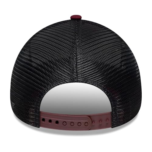 New Era Patch Trucker Casquette réglable avec logo NE Rouge foncé Taille unique