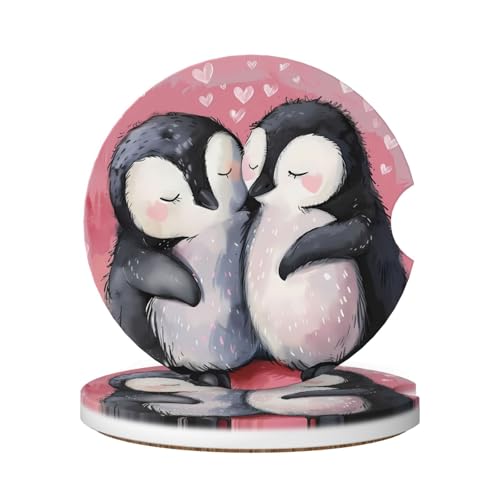 2 Pack Posavasos para Auto de Cerámica y Corcho miniatura 1