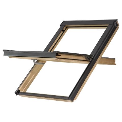 Dachfenster Balio Schwingfenster mit Eindeckrahmen 66x112 cm auch kompatibel zum Austauch alter Velux Dachfenster 66x118cm Cover