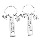 UPKOCH 2 pièces Porte-clés Maison Inoxydable Lot de Cadeau Pendaison de Crémaillère Ac...