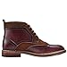 Ankle Boot for Men, Genuine Leather Lace Up Wing Tip British Style Casual Dress Boots