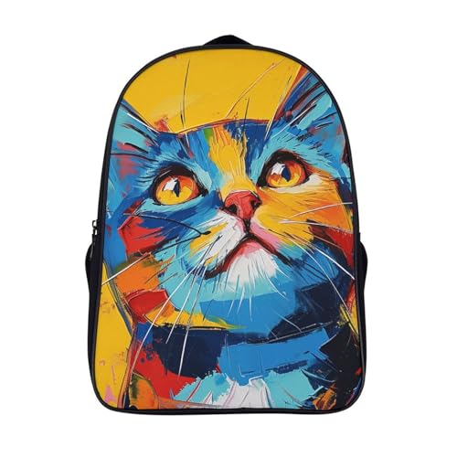 Sac à dos chat contre le mal de dos des enfants grâce à des bretelles rembourrées de 40x28x16cm