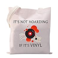 Material: high-quality Polyester, soft and durable. Water-resistant Canvas Tote Bag with inspirational quote and beautiful print on the surface. Reusable, lightweight. Size: 33*36 cm Vinyl Record Shoulder Bag, please allow a measurement deviation of ...