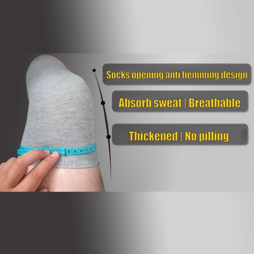 5pcs Stump Socks, Prosthetic Limb Soft Elastic Thickened Cotton Breathable Protective Socks for Below the Knee Amputees Care (S)4