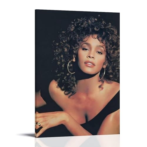 Whitney Houston Poster mural imperméable sur toile pour décoration de bureau, chambre à coucher, salon, 20 x 30 cm