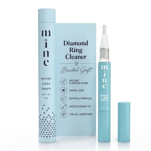 Diamond Ring Cleaner Pen - Crystal Clear Carats Portable Diamond Cleaner for Rings and Jewelry, Engagement Ring, Wedding Ring & Gemstone Cleaning Solution โ Engagement Gift for Women, Bride, Fiance
