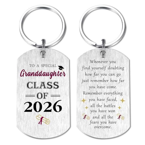 Viayen Granddaughter Graduation Gift 2026 – Inspirational Keychain for a Special...