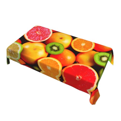 Nappe rectangulaire à impression fruits frais haute définition pour table