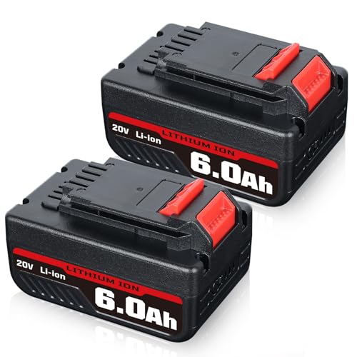 2Pack 6.0Ah Replacement for Porter Cable 20v Battery PCC685L PCC685LP PCC680L PCC682L PCC600 PCC640 20 Volt Cordless Power Tools
