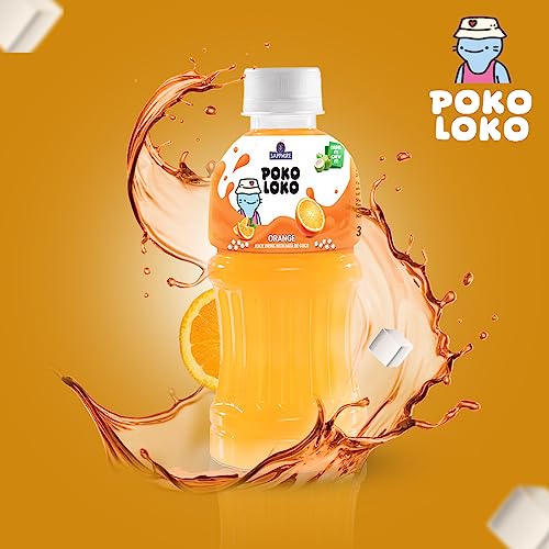 Image of Sapphire Poko Loko Assorted Flavoured Fruit Juice Drink with Nata De Coco | Refreshing Fruit Drink filled with Natural Fruit Fibres, 300ml (Pack of 6)
