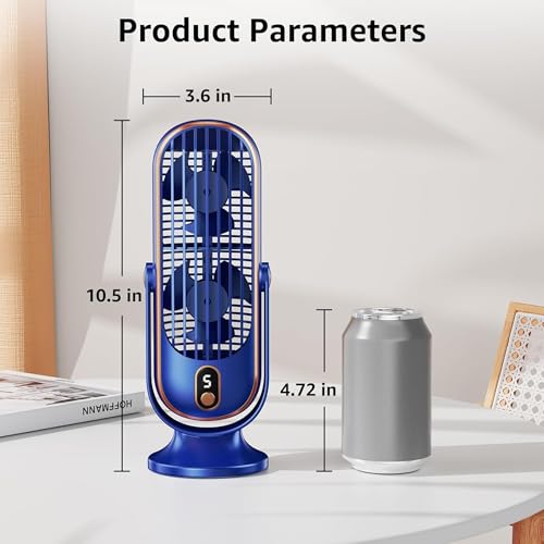 Image of Drumstone 𝟓+𝟓 𝐘𝐄𝐀𝐑 𝐆𝐔𝐀𝐑𝐀𝐍𝐓𝐄 Tower Fan 10.5 Inch - Portable Desktop & Table Fan with 5 Speeds, Dual Air Circulation, Quiet Personal Fan for Home, Office & Bedroom 𝐌𝐮𝐥𝐭𝐢 - 𝐆𝐈𝐅𝐓
