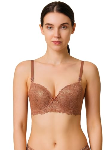 Image of Viola's Secret 6 Pack of Color Print T-Shirt Bras B Cup C Cup and D Cup