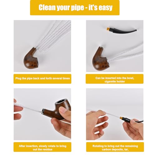 aesxniy 100 Pieces of 6-Inch Conical Pipe Cleaner, Made of Pure Cotton Without Falling Debris, Used for Removing Tar, Resin, and Dust - Image 6