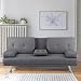 Naomi Home Futon Sofa Bed with Armrest Gray