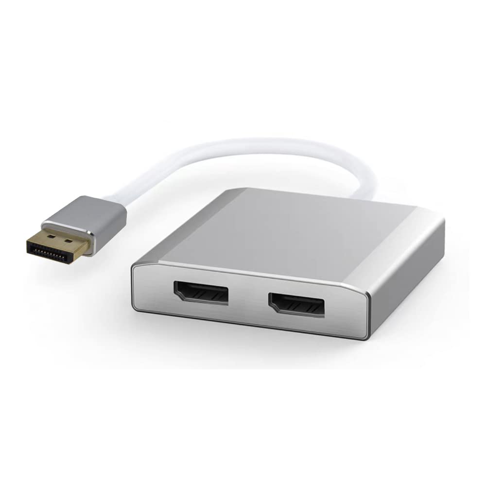 Displayport to Dual Displayport MST DP to 2 DP Splitter Multi Stream Transport Hub, for Windows7/8/10