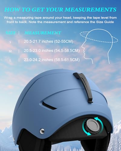 Image of Ski Helmet for Women Men, Safety Certified Snowboard Helmet with Shockproof ABS Hard Shell for Adults & Youth