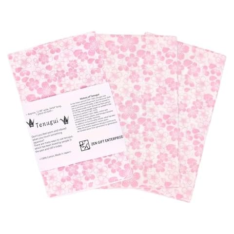 ZEN GIFT ENTERPRISE Cherry Blossom Tenugui Towel Set Cover
