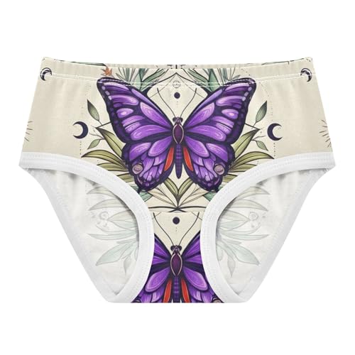 Cotton Toddler Underwear Floral Purple Butterfly Wings Panties Little Girl Durable Briefs Girls Undies 2t