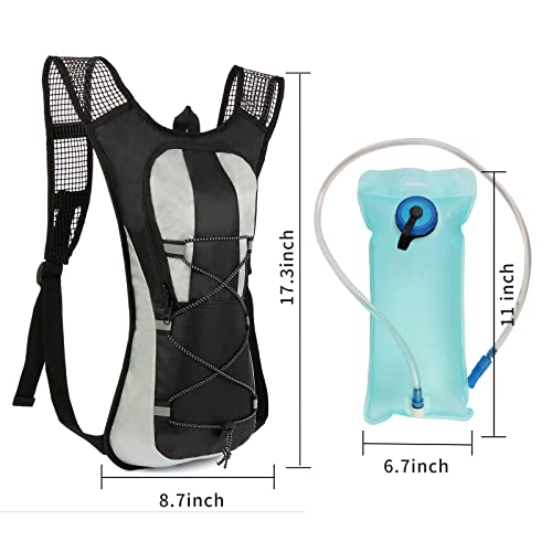 Hydration Pack Backpack, Water Backpack with 2L Bladder, for Hiking, Insulated Suitable Cycling, Running, Rock Climbing and Other Outdoor Activities, black - Image 5