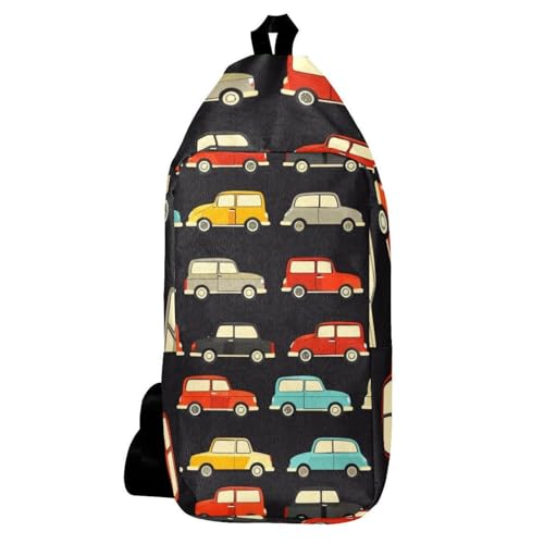 Sac à bandoulière motif voitures compact pour soulager le dos en voyage