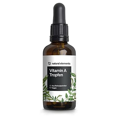 Vitamin A Tropfen - 50 ml (1700 Tropfen) - Vitamin A (Retinylpalmitat) in MCT-Kokosöl gelöst - vegan, hochdosiert, ohne unnötige Zusätze - in Deutschland produziert & laborgeprüft Cover