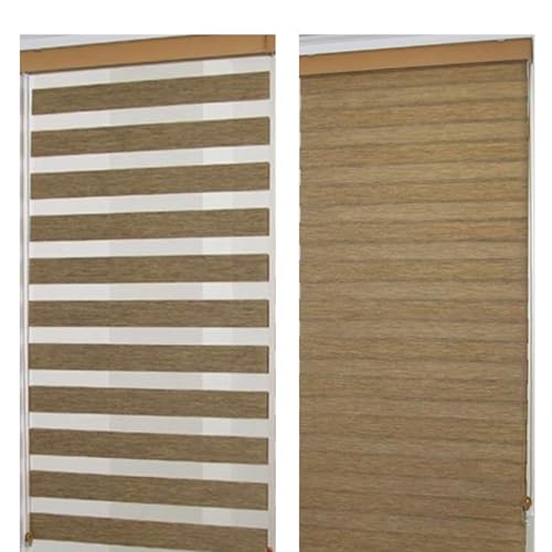 Image of ZEBRA BLINDS Polyester and Polyester Blend Window Shade Curtain for Windows or Outdoor Decor (Beige) W140XH150CM