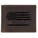 Personalized Wallet for Men, Custom RFID Leather Wallet, Engraved Genuine Leather Custom Wallet, Great Anniversary Gift For Him, Husband, Boyfriend, Men, Father, Dad, Grandpa, Wedding