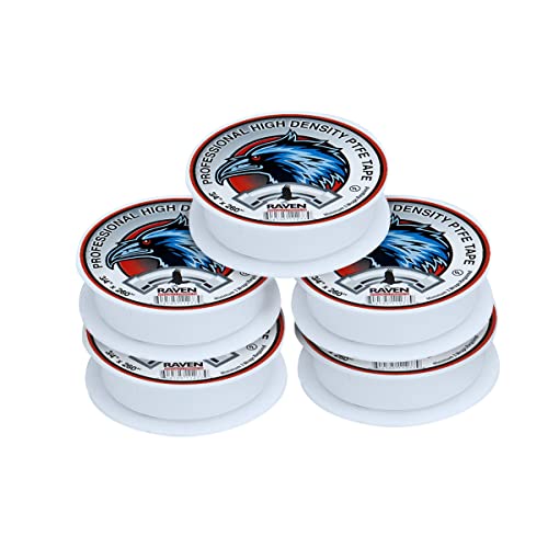 Image of SUPPLYGIANT S1603-5 PTFE Thread Seal Tape for Plumbers, White 3 /4 Inch x 260 Inch (Pack of 5 Rolls)
