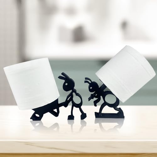 Hojalis 2PCS Ant Toilet Roll Holder, 3D Printed Free Standing Toilet Roll Holder, Funky Unique Toilet Paper Holder, Animal TOilet RollHolder for Trailer Home Decor Guest House Cabinet