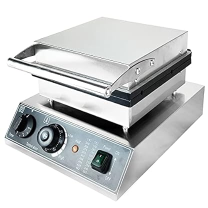 1,7kW Weizenstiel Waffelmaker Antihaftpfanne Waffeleisen Waffelmaschine Kommerziell Edelstahl Kommerzielle Waffelbissen Bubble Waffle Maker Machine Antihaft-Pfanne – Bild 7