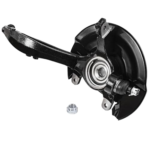 Image of Detroit Axle - 2.4L Front Right Steering Knucklefor 03-07 Honda Accord w /Automatic Transmission, 2 Steering Knuckles & Wheel Bearing Hubs 2003 2004 2005 2006 2007 Replacement