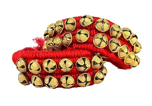 Ghungroo instrument de musique indienne avec 40 grosses cloches de danse classique et velours