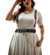 BODIY Plus Size Harness Punk Leather Harness Cinture Donne Moda Rave Body Harness, nero, Taglia Unica