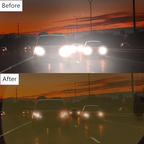 Clip On Night Driving Glasses Sunglasses, Polarized Rimless Flip up Anti Glare Night Vision Sunglasses for Men Women4