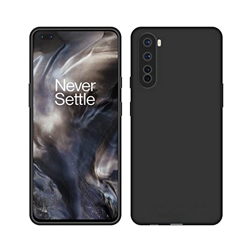 Image of Case Creation Compatible with Oneplus Nord 2021 Back case, Oneplus Nord Slim Flexible Smart Look case with 360 Camera All Angle Protection (Pure Black)