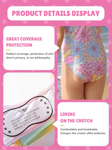 Image of Angel season Girls Swimsuits Kids Bathing Suit One Piece Swimwear with UPF 50+ Cute