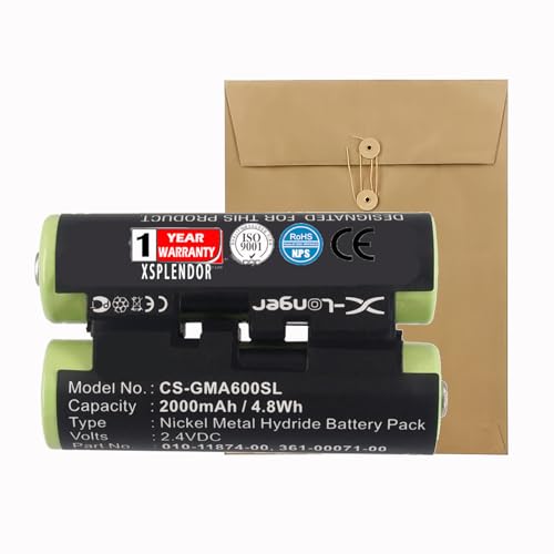 XSPLENDOR CS 2000mAh Replacement Battery for Garmin 010-01550-00 Astro 430 Handheld Oregon 600 Oregon 600t Oregon 650 Oregon 650t Striker 4 Striker 4 Fishfinder PN 010-11874-00 361-00071-00