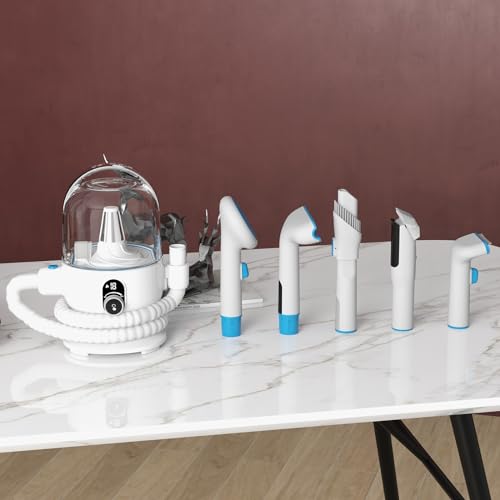 HomeEterna Pet Grooming Kit & Vacuum - Pet Grooming Kit, Vacuum Suction 99% Pet Hair, Professional Clippers, 5 Proven Grooming Tools, and for Dogs, Cats, and Other Animals.
