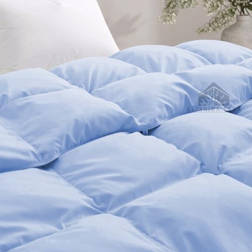 Image of Heavy Winter Comforter Single Size 60 inchX90 inch | 600 GSM Fill for Winter Comforter /Rajai /Duvet /Blanket Hotel Luxury Soft Fluffy Single Size - Sky Blue Color