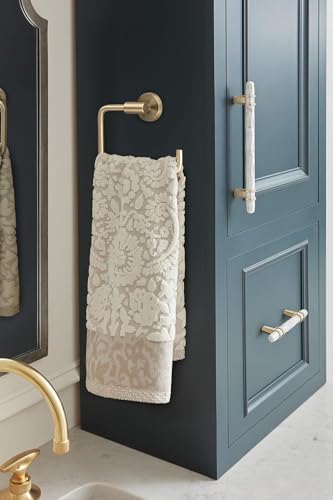 Image of Amerock Arrondi 5 inch Golden Champagne Towel Ring