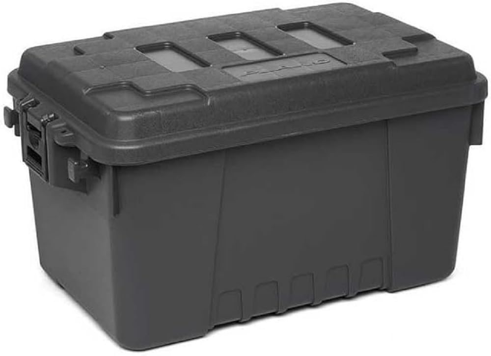 PLANO Sportsman's Trunk - Small 53ltr,Charcoal, Military-Grade Storage Box with Lid, Heavy Duty, Large, Camping & Army Storage Trunks, Perfect for Hunting, Paintball, Airsoft or Home Storage