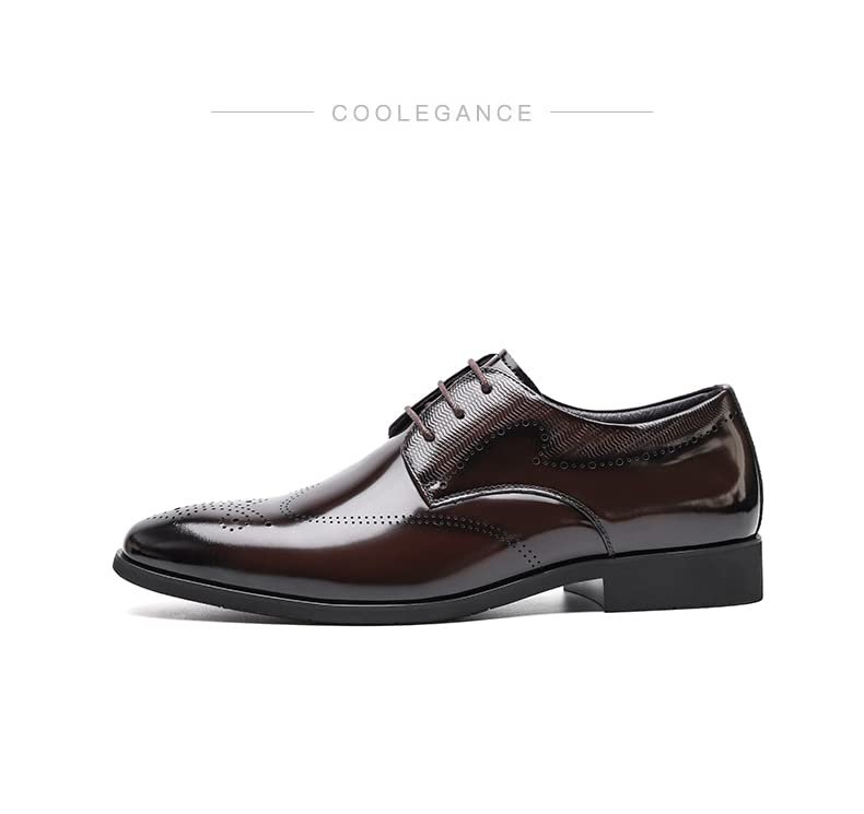 Men's Dress Shoes, Oxford Formal Business Lace Up, Classic Brogues3
