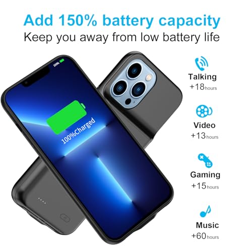 Funda batería iPhone 13 Pro Max con 8500 mAh de carga continua y duradera 4