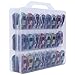 HeIiLan Toy Car Storage Organizer Case for Hot Wheels Car - Double Sided Display Carrying Container Holder for Matchbox Cars, LOL Surprise Dolls, and Shopkins - 48 Compartments(Transparent)