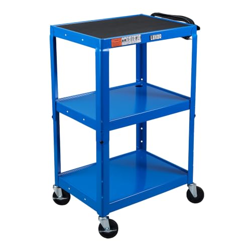 Luxor Steel Utility Cart — UCMT1-RB Adjustable-Height Royal Luxor Steel Utility Cart — UCMT1-RB Adjustable-Height Royal