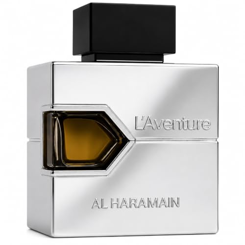 Al Haramain L'aventure Men 100ml Eau de Parfum | Luxury Arabic After shave Perfume Spray | Long Lasting Woody & Fresh Fragrance with Citrus, Spicy & Musky Notes | Premium Oriental Arabian Perfume Gift